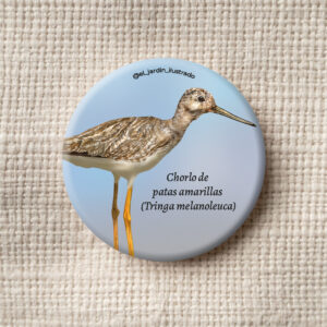 Botón Chorlo de patas amarillas (Tringa melanoleuca)